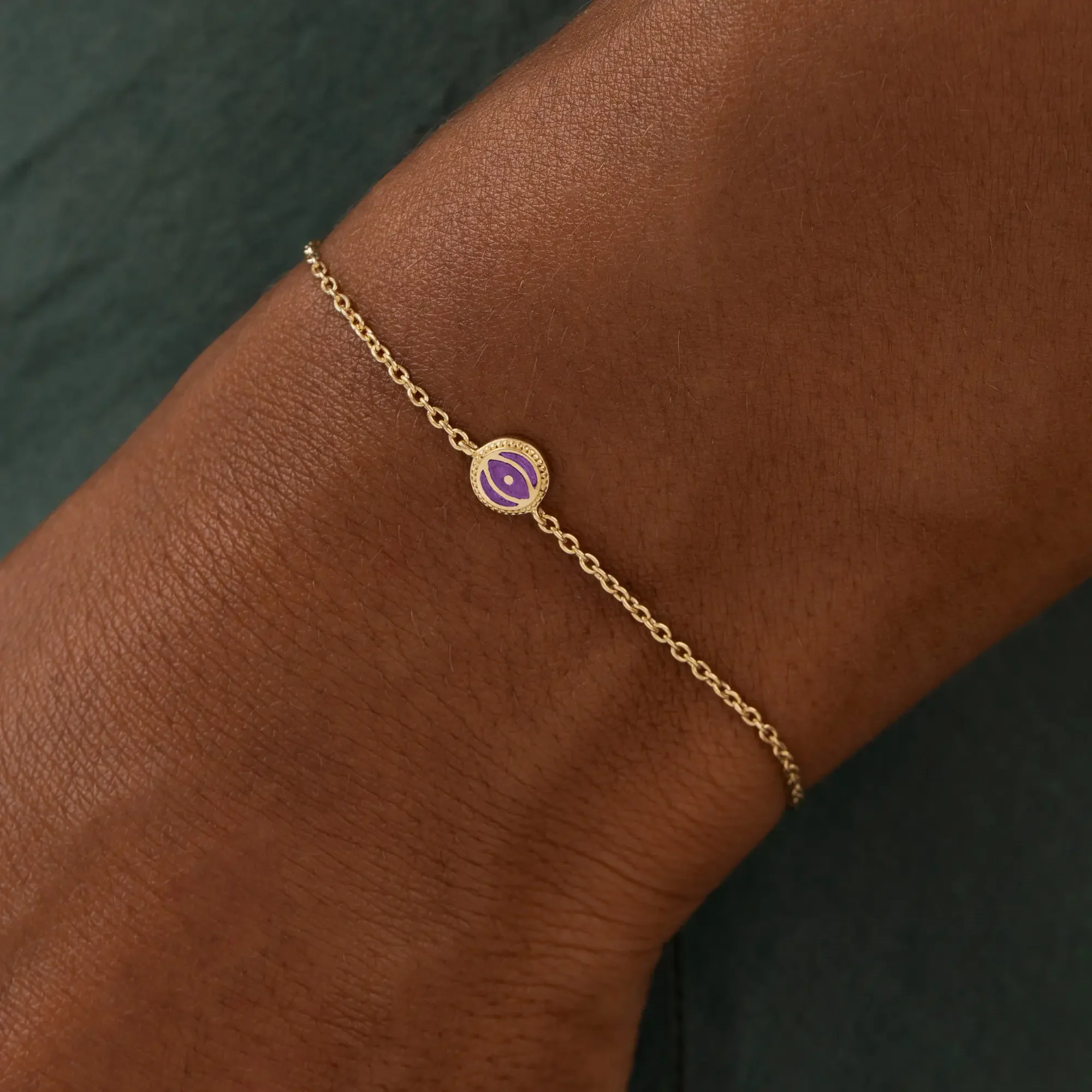 Spirit Harmony Amethyst February Birthstone Gold Bracelet - Image 2