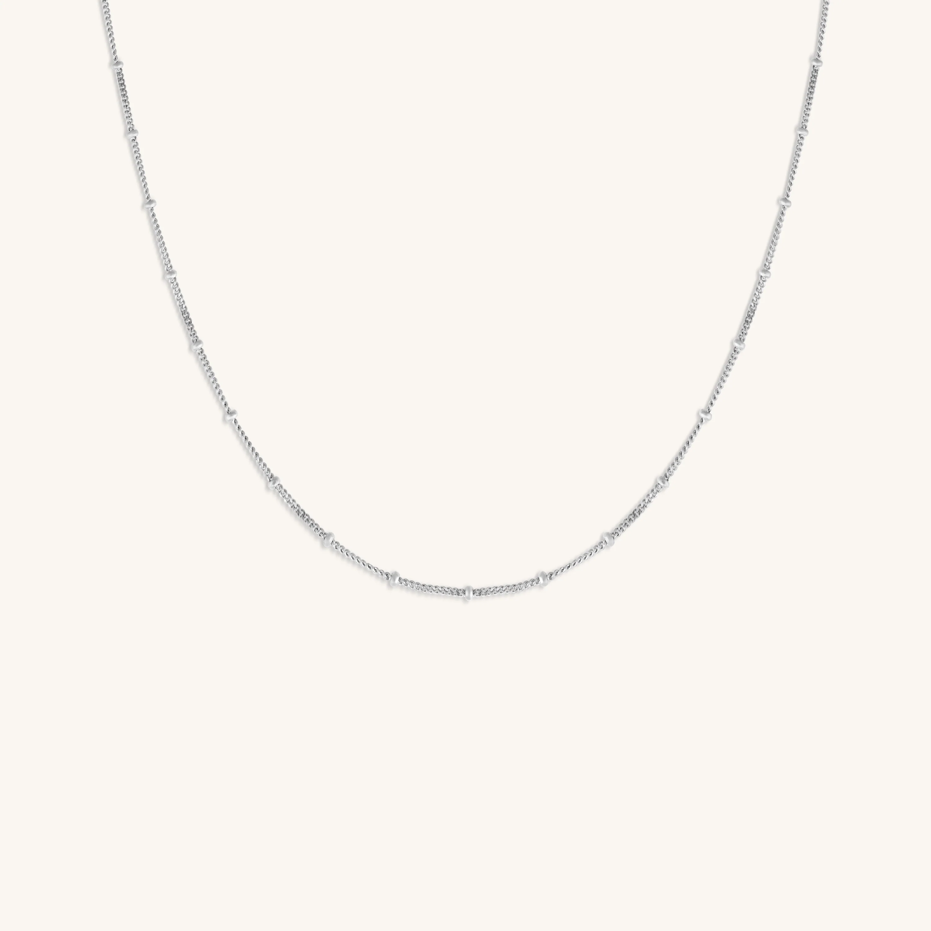 Spiritual Connection Diamond Cut Silver Necklace