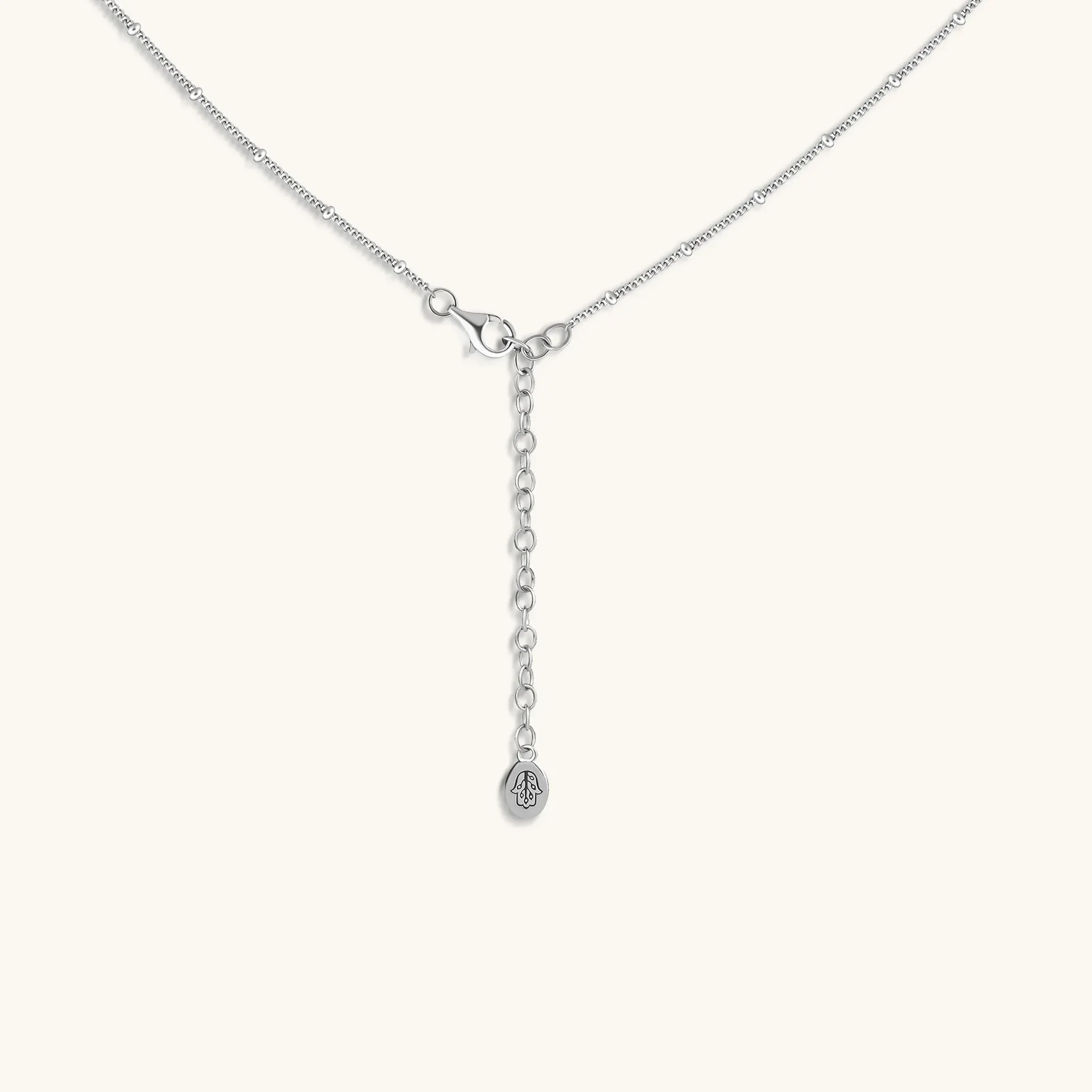 Spiritual Connection Diamond Cut Silver Necklace - Image 3