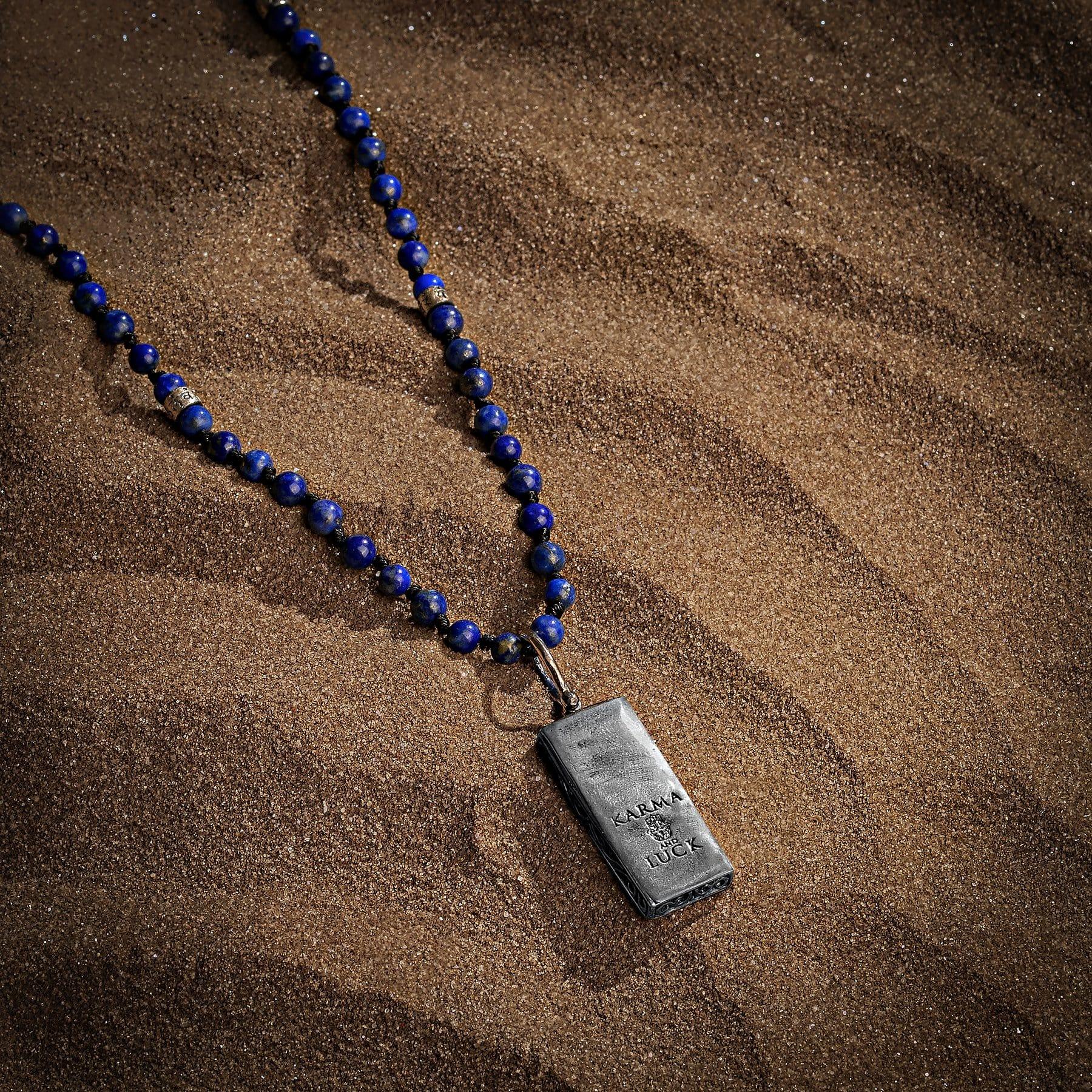 Spiritual Energy Lapis Lazuli Hamsa Pendant Necklace - Image 3
