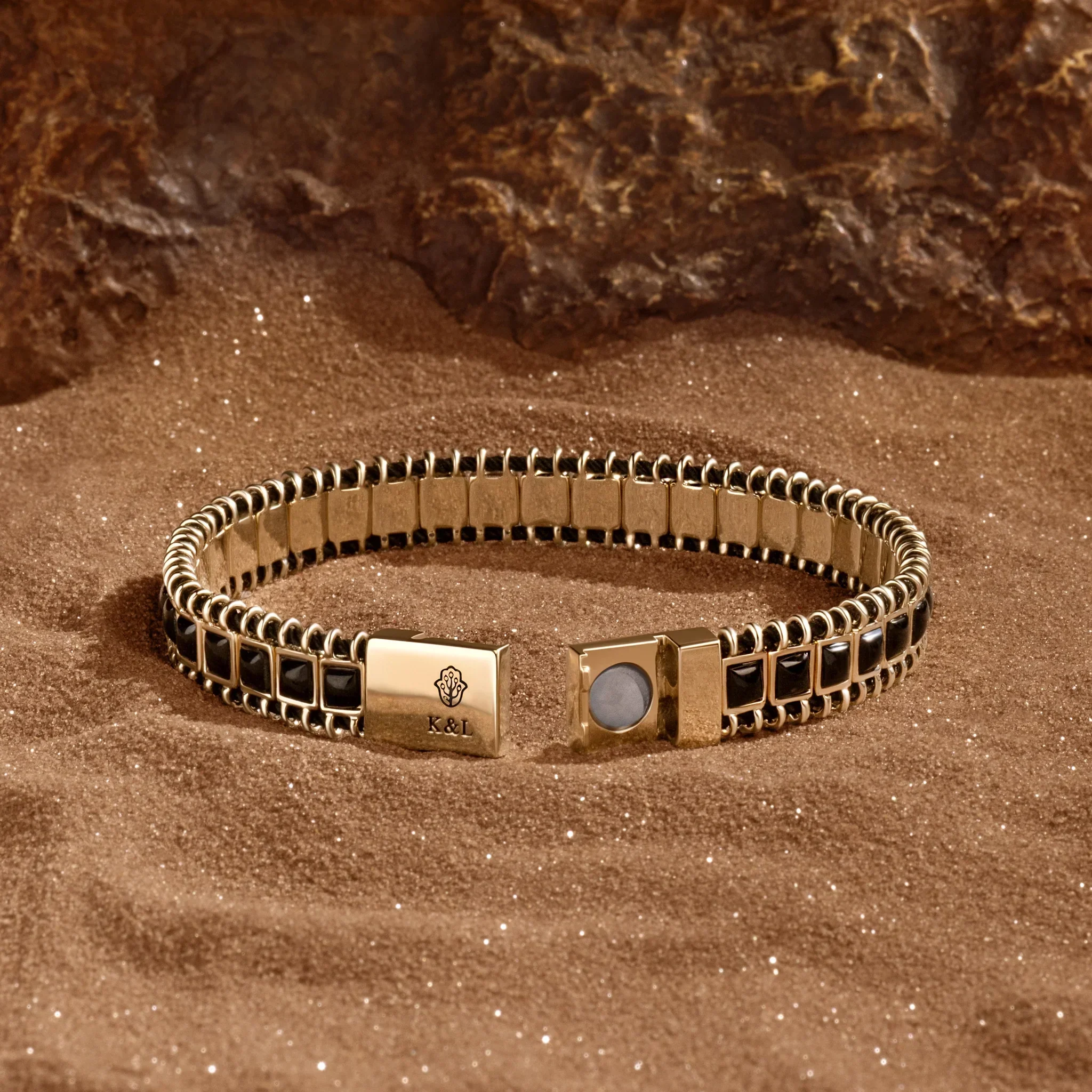 Spiritual Liberator Onyx Magnetic Bracelet - Image 3