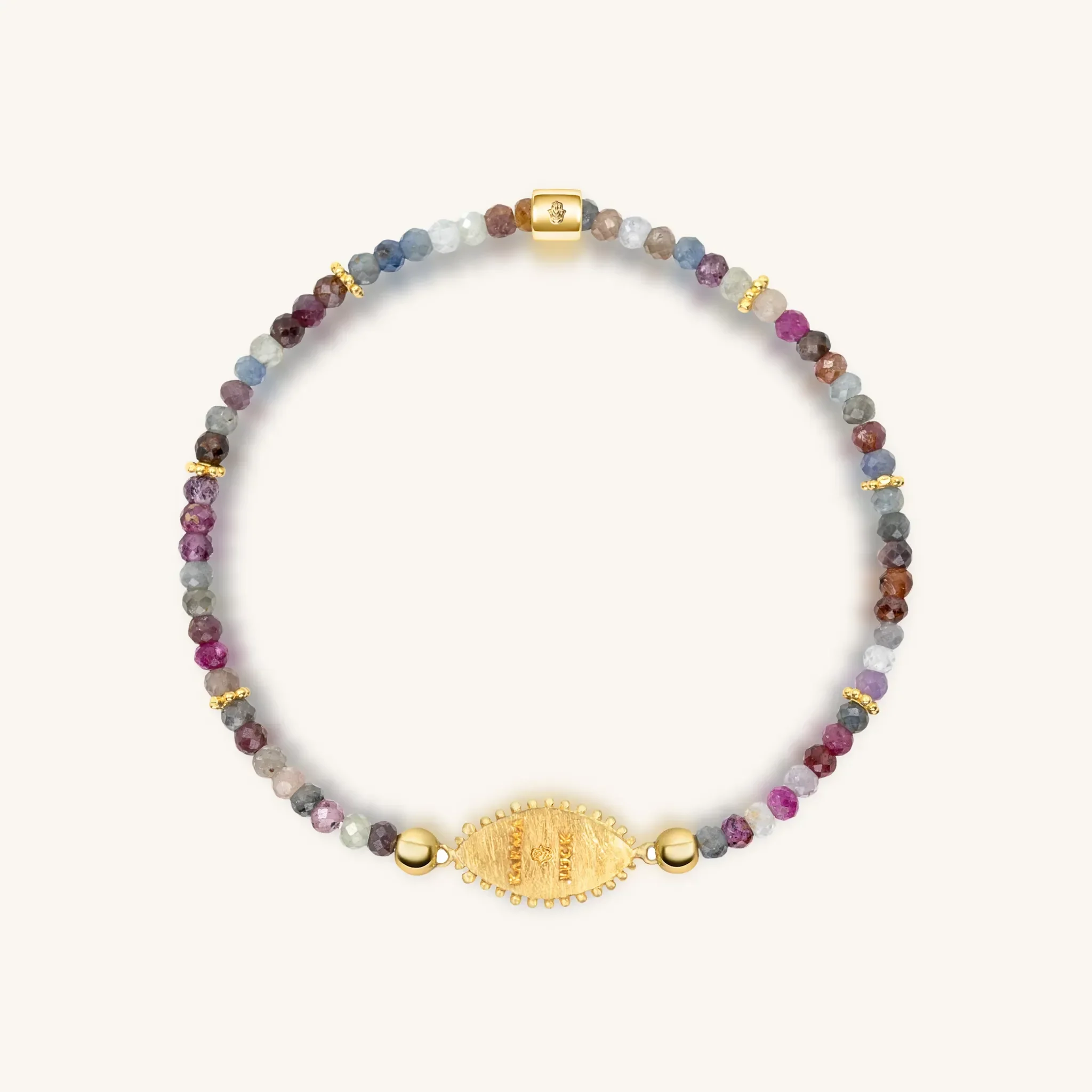 Spiritual Power Sapphire Mix Evil Eye Charm Bracelet - Image 3
