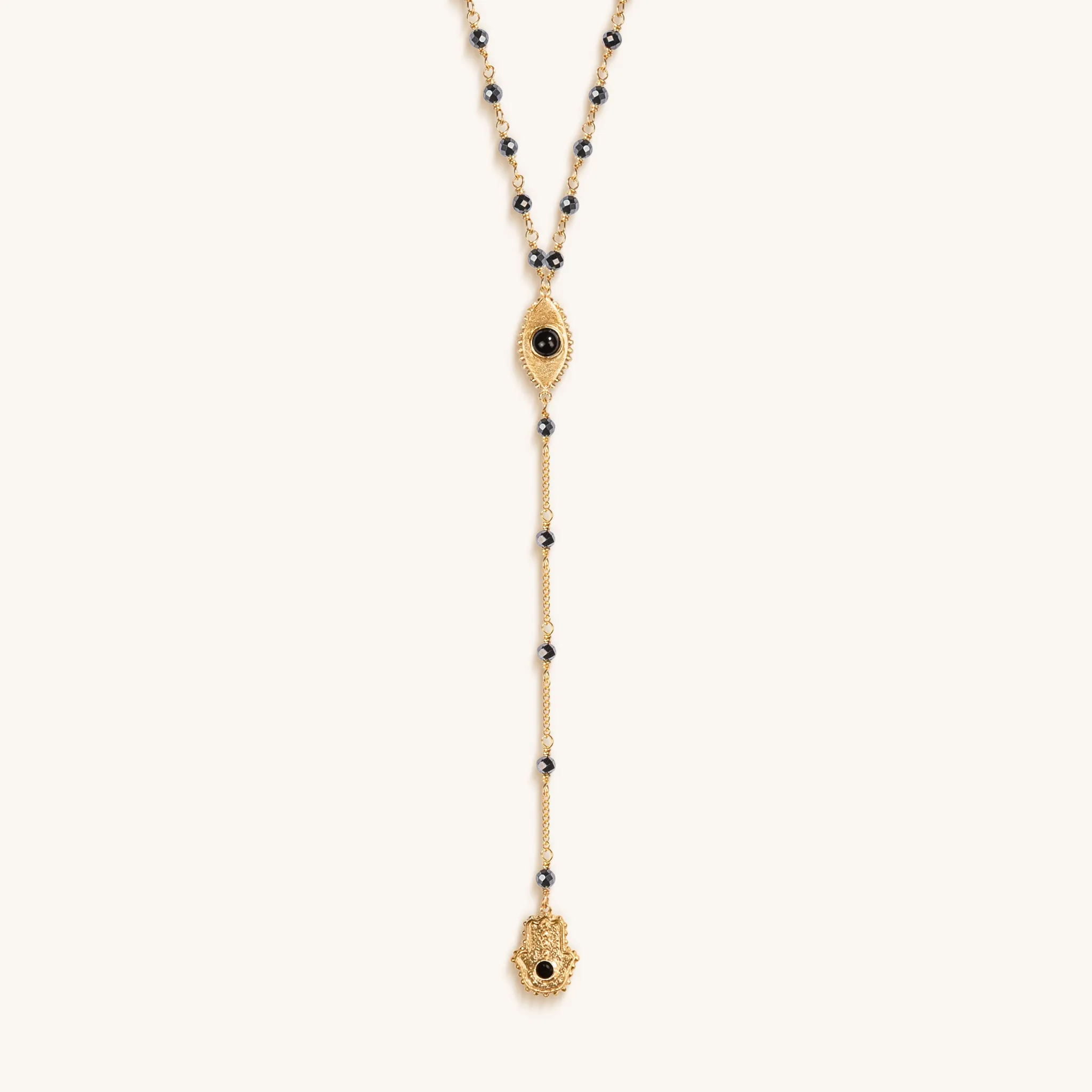 Spiritual Resilience Gold Plated Rosary Necklace