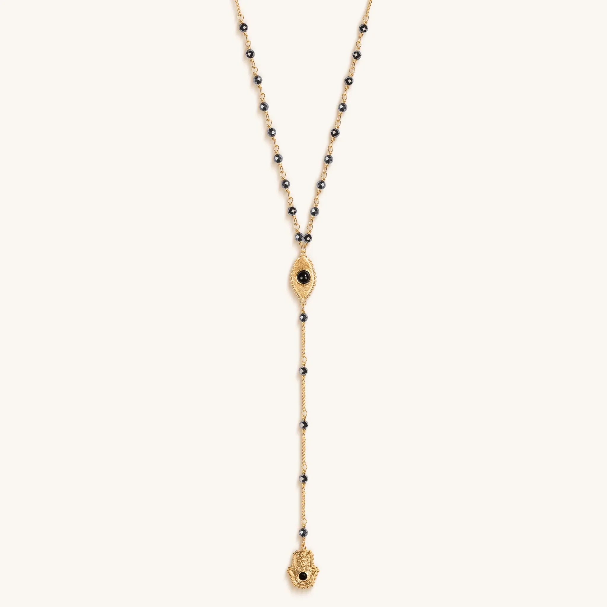 Spiritual Resilience Gold Plated Rosary Necklace - Image 3