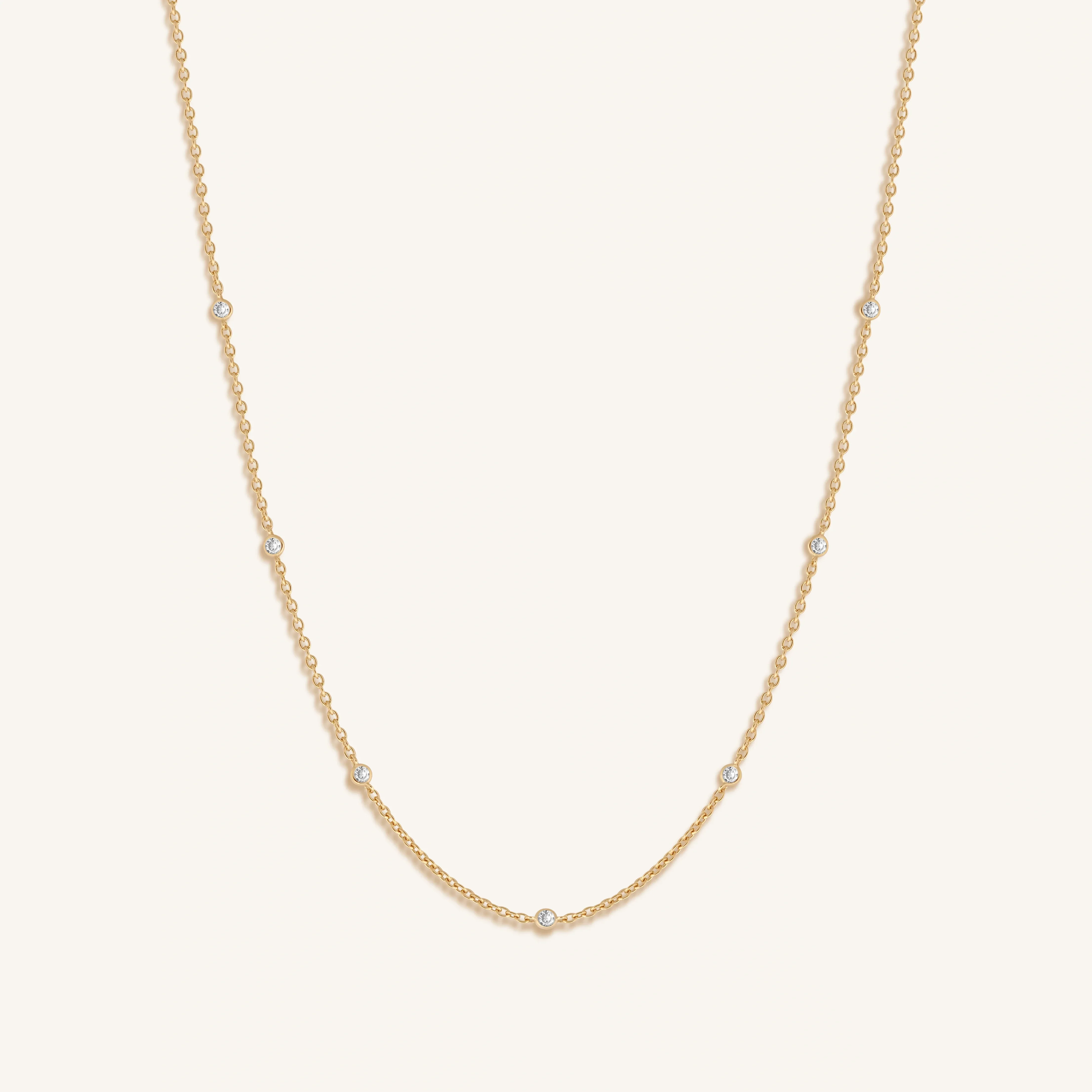Starry Skies CZ Crystal Gold Necklace