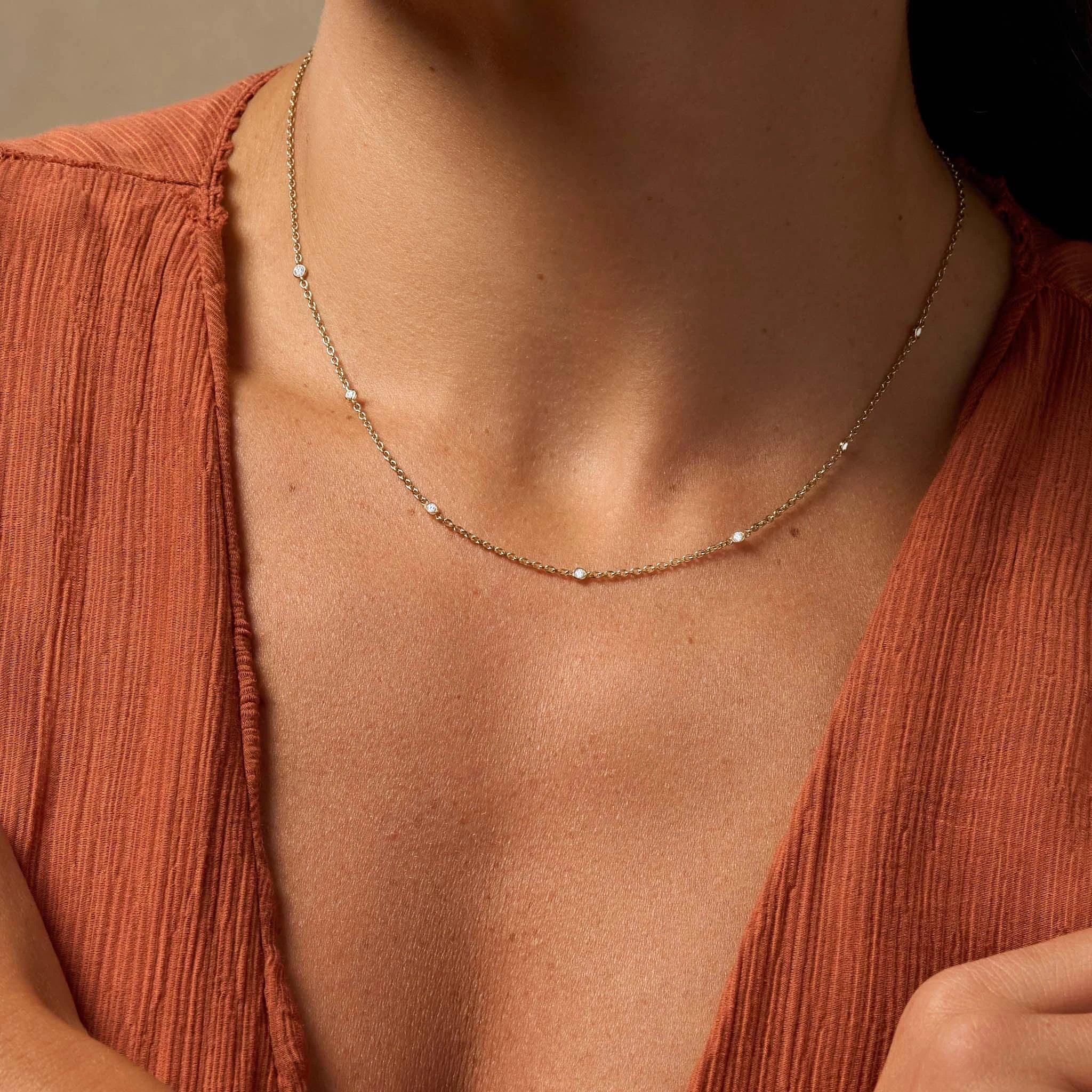 Starry Skies CZ Crystal Gold Necklace - Image 2