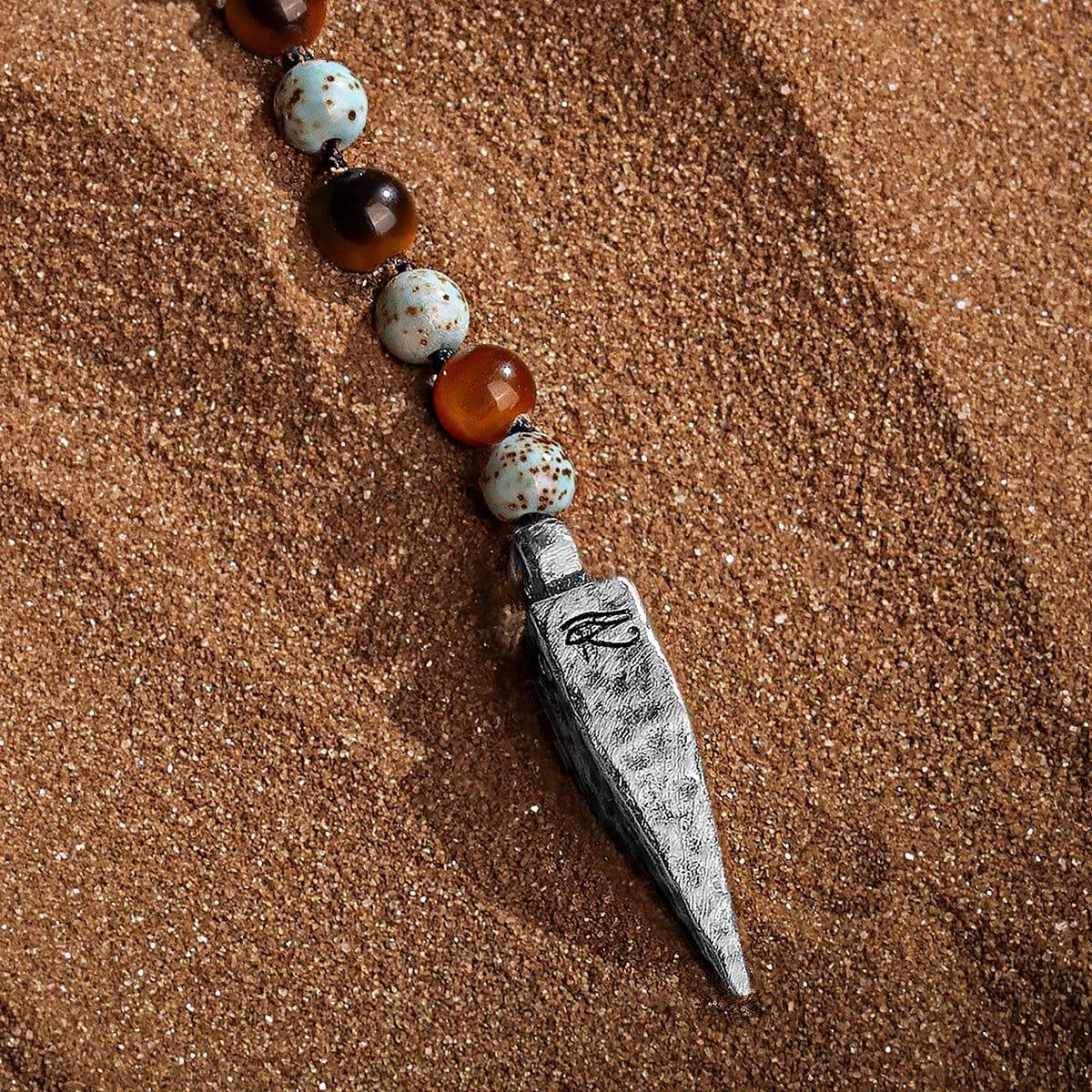 Sublime Tranquility 4 Symbol Tiger's Eye Turquoise Necklace - Image 4