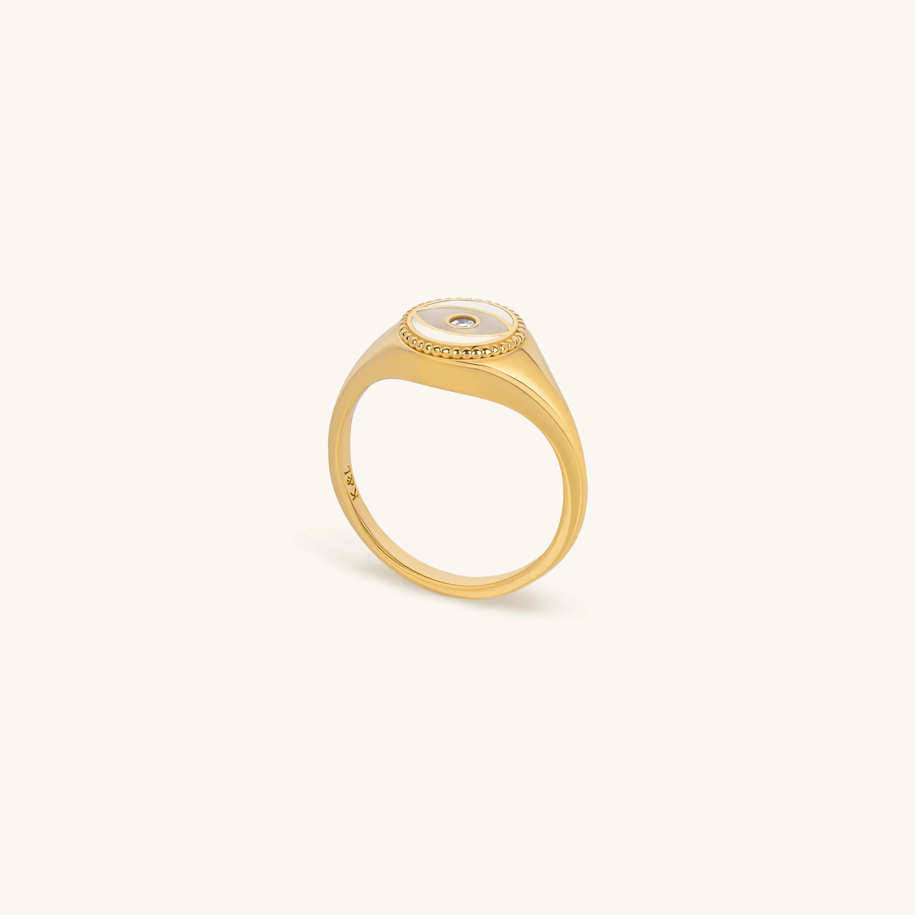 Success Enhancer Evil Eye Mother of Pearl Ring