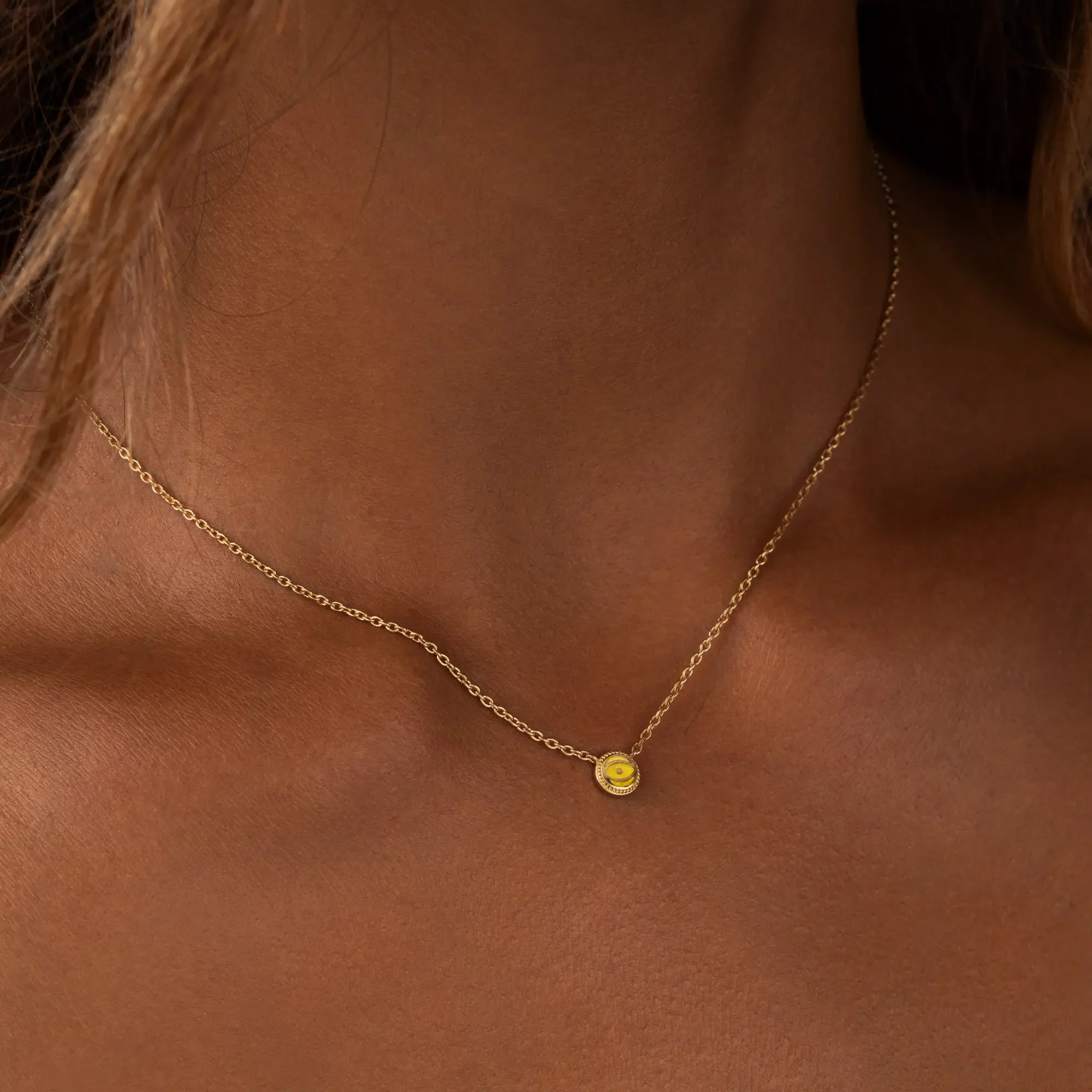 Sunbeam Radiance Citrine November Birthstone Gold Necklace - Image 2