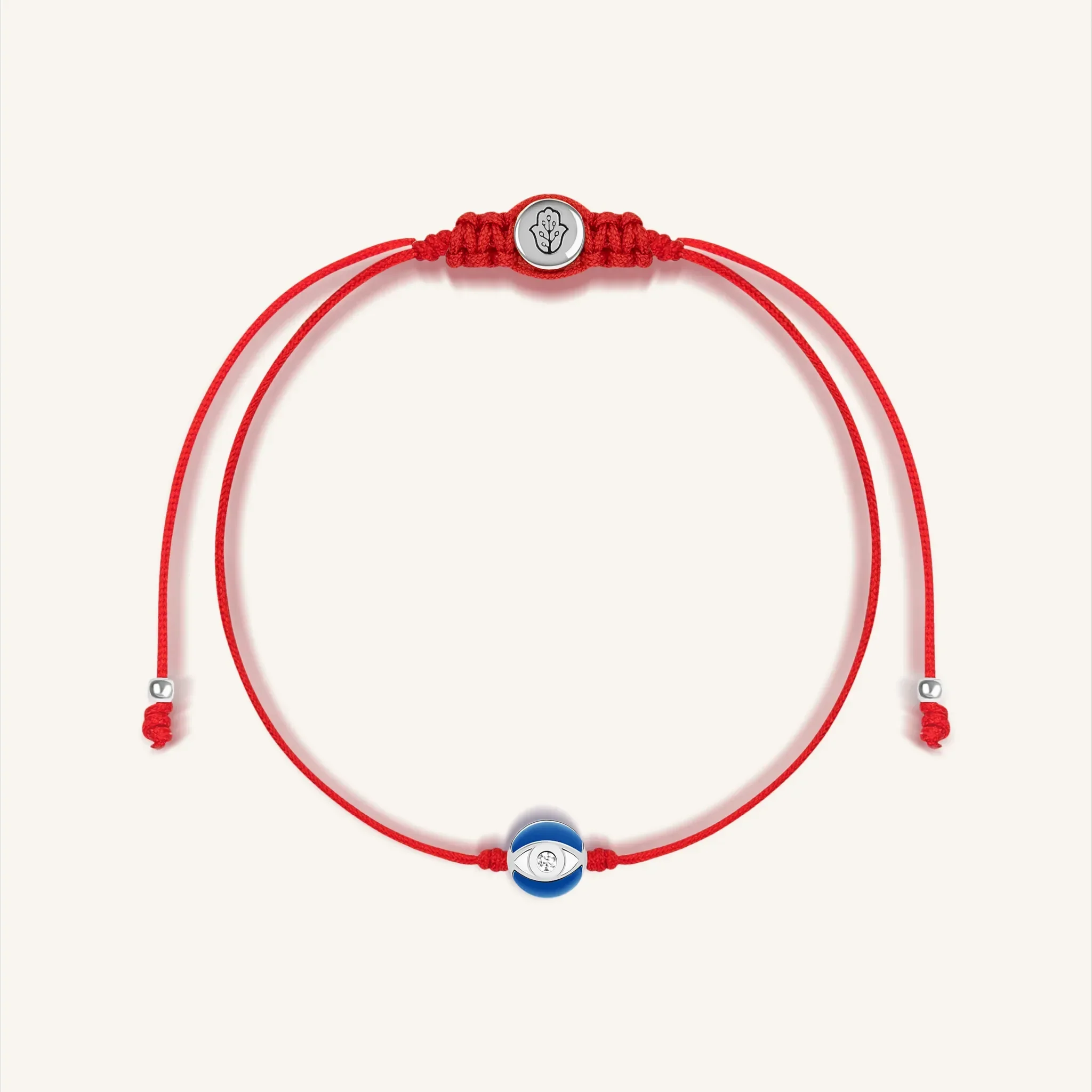 Super Guardian Navy Enamel Evil Eye Red String Bracelet