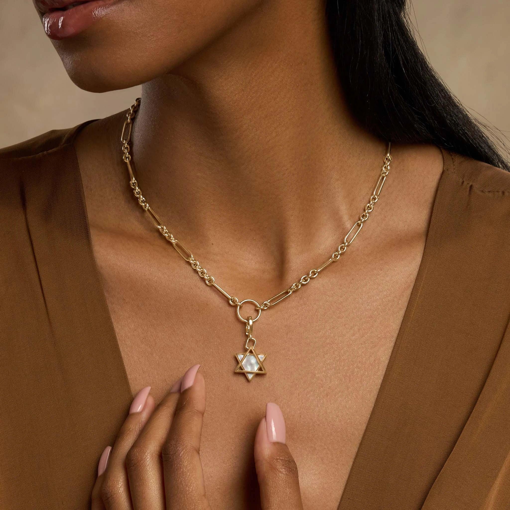 Timeless Wisdom Star of David Mother of Pearl Charm - Image 2