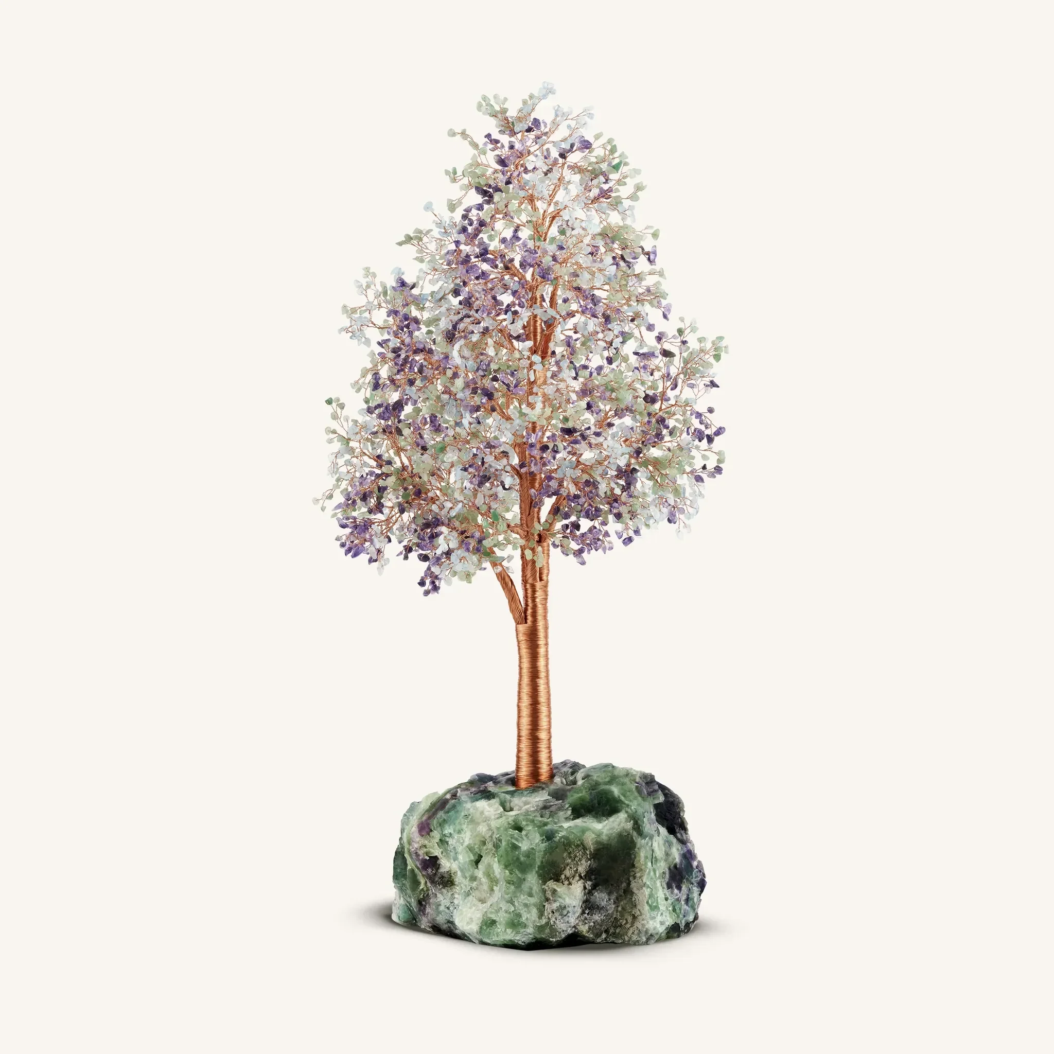 Tranquil Harmony Jade Amethyst Aquamarine Tree of Life