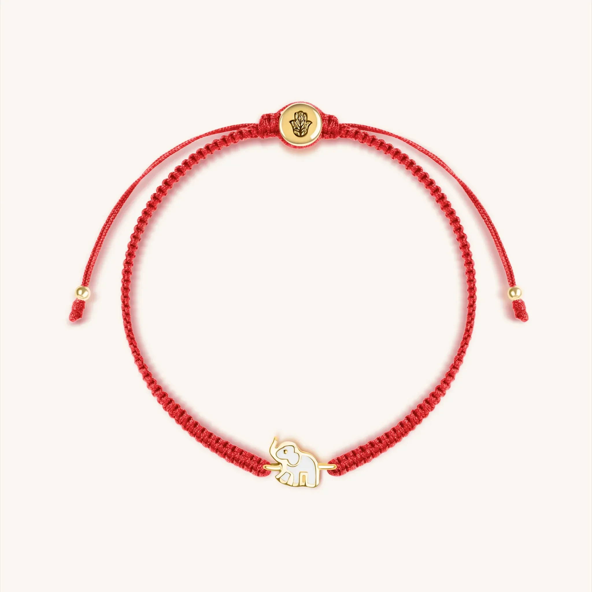 Ultimate Wisdom Elephant Charm Red String Bracelet