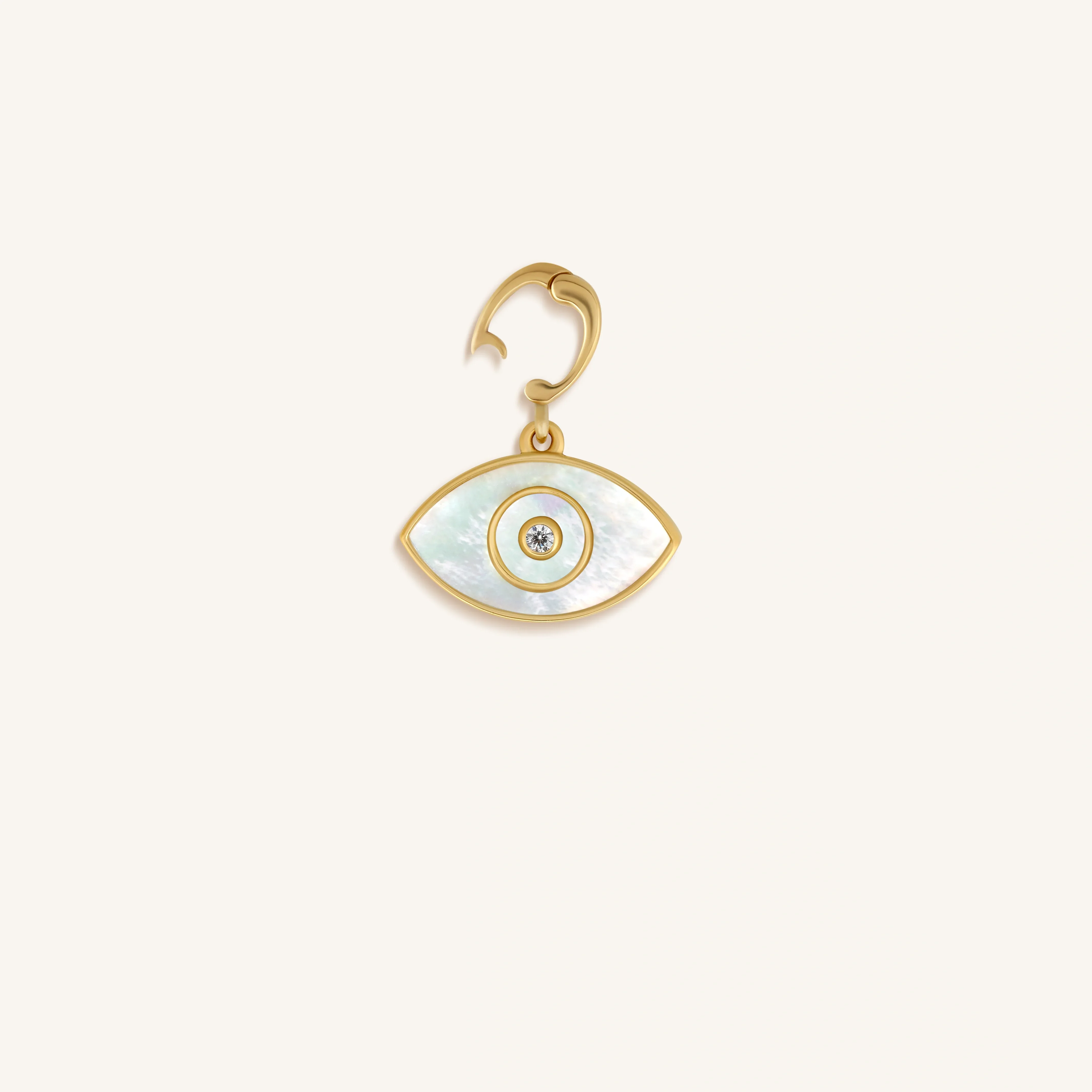 Vigilant Dreamer Evil Eye Mother of Pearl Engravable Charm - Image 5