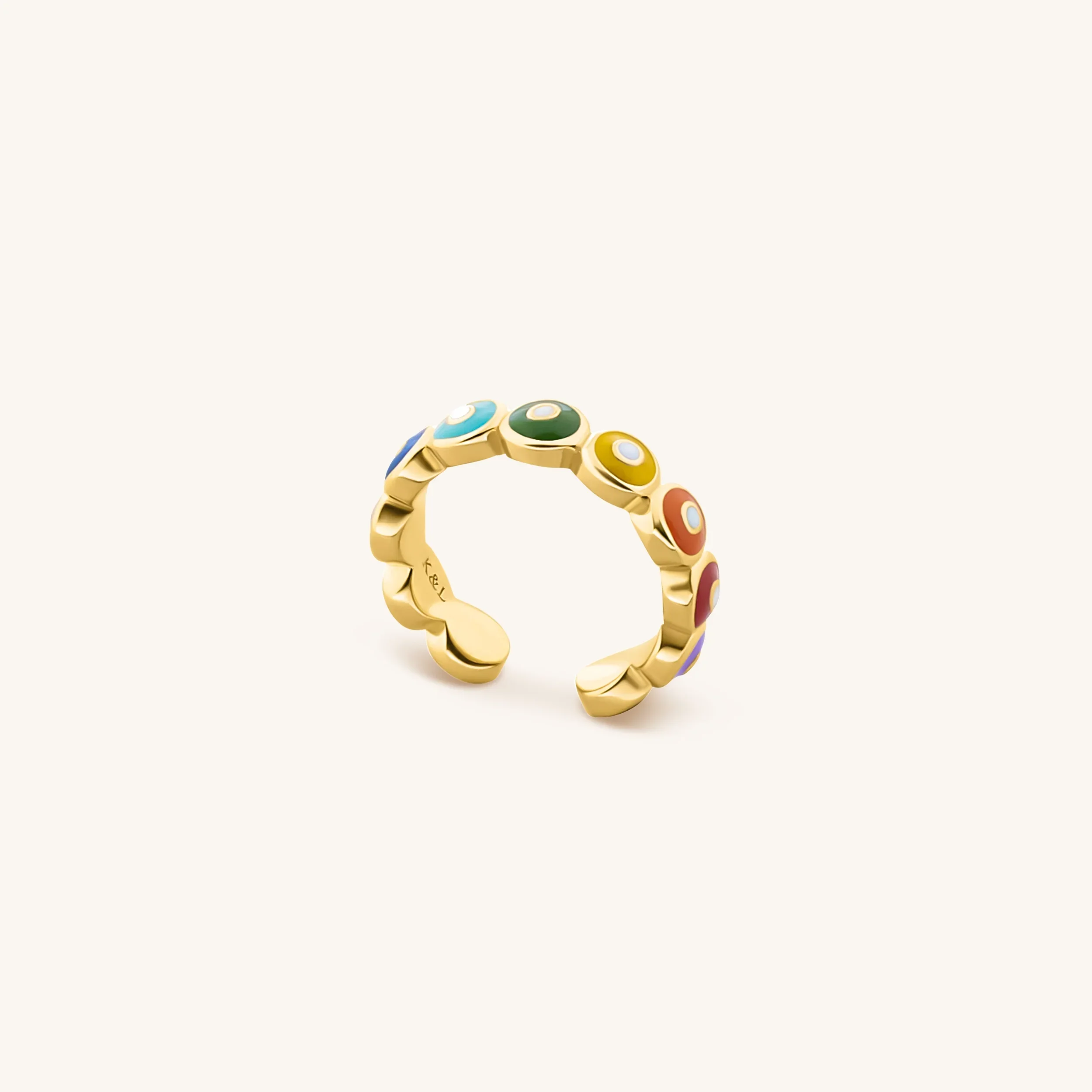 Vivid Personality Chakra Evil Eye Ring