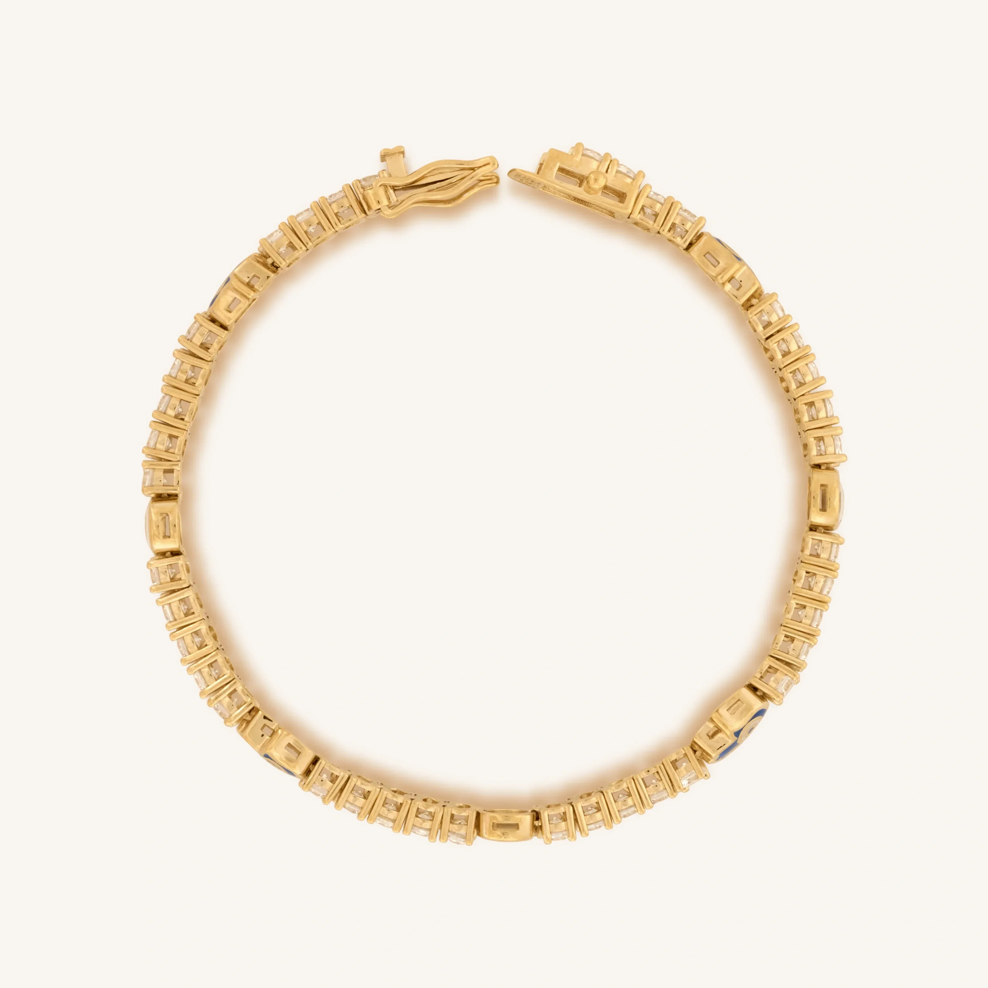 Warden of Peace Gold Evil Eye & Hamsa Tennis Bracelet - Image 3