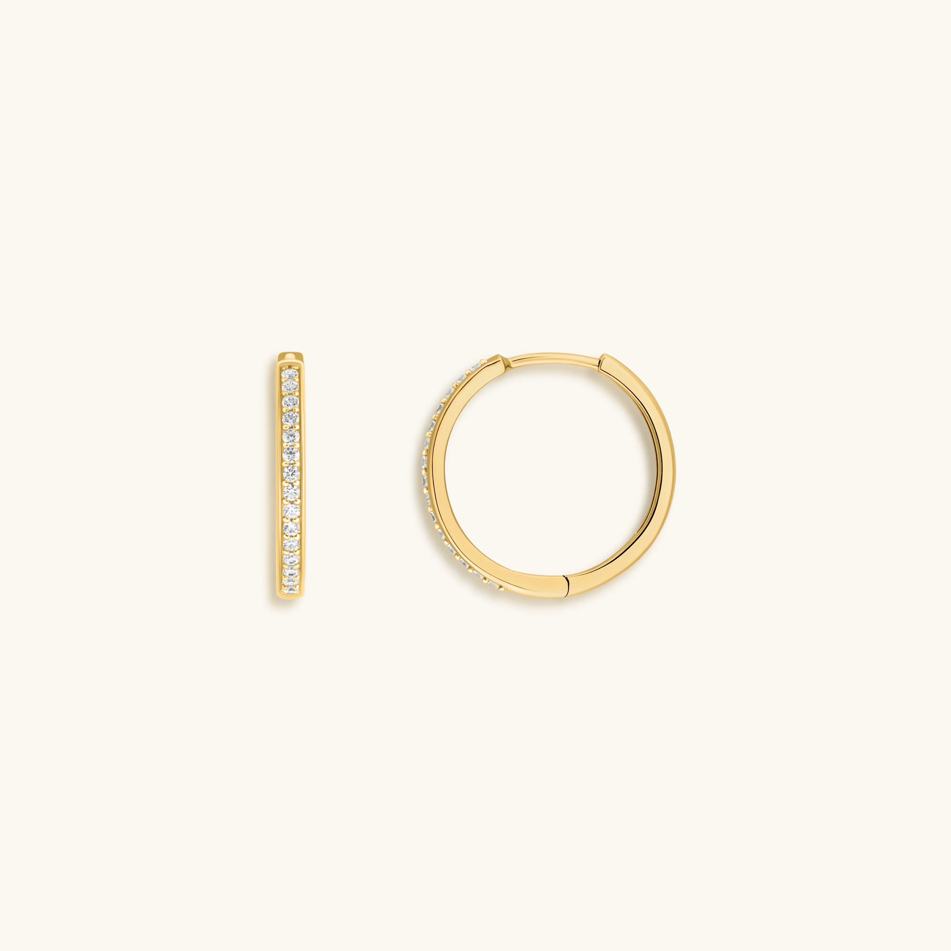 Wheel of Stars Gold Hoop Earrings - Image 3