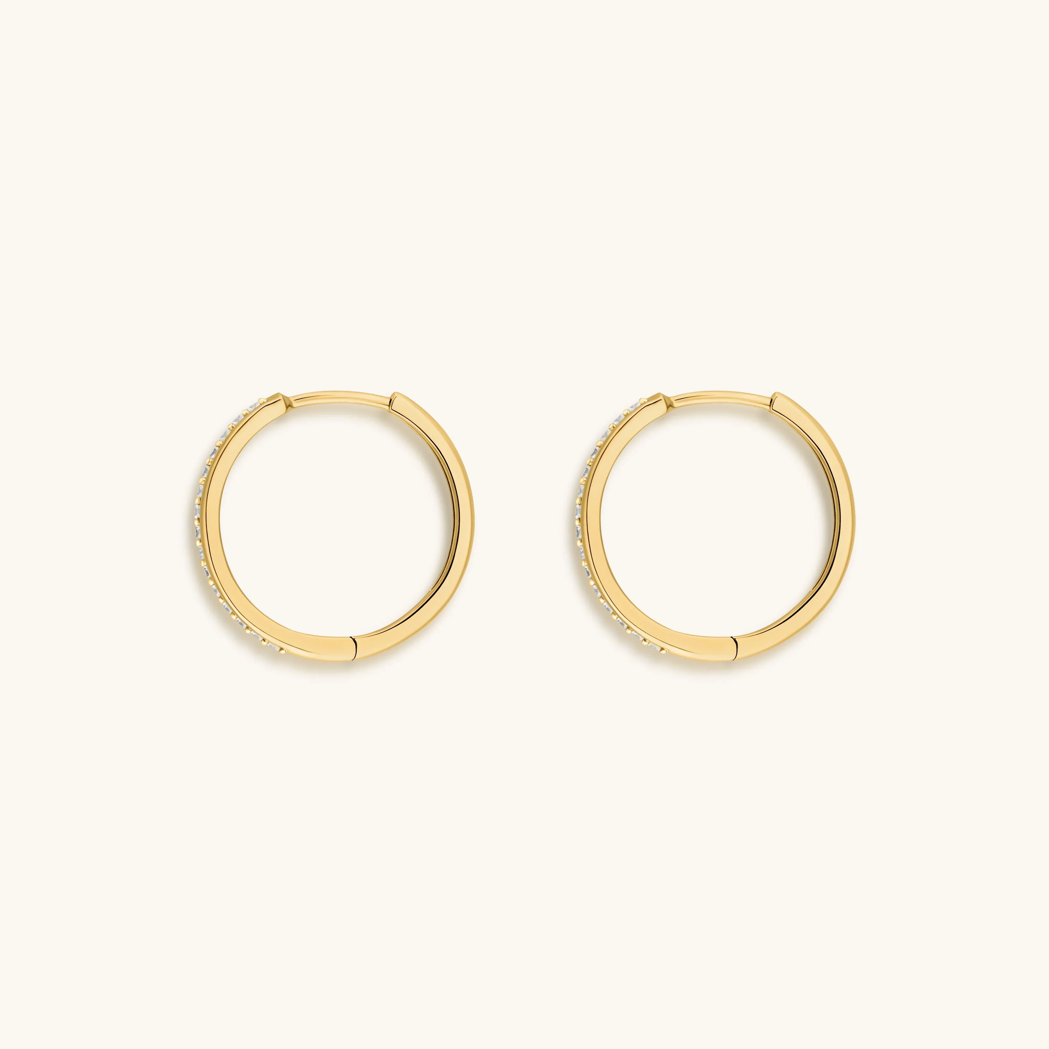 Wheel of Stars Gold Hoop Earrings - Image 4