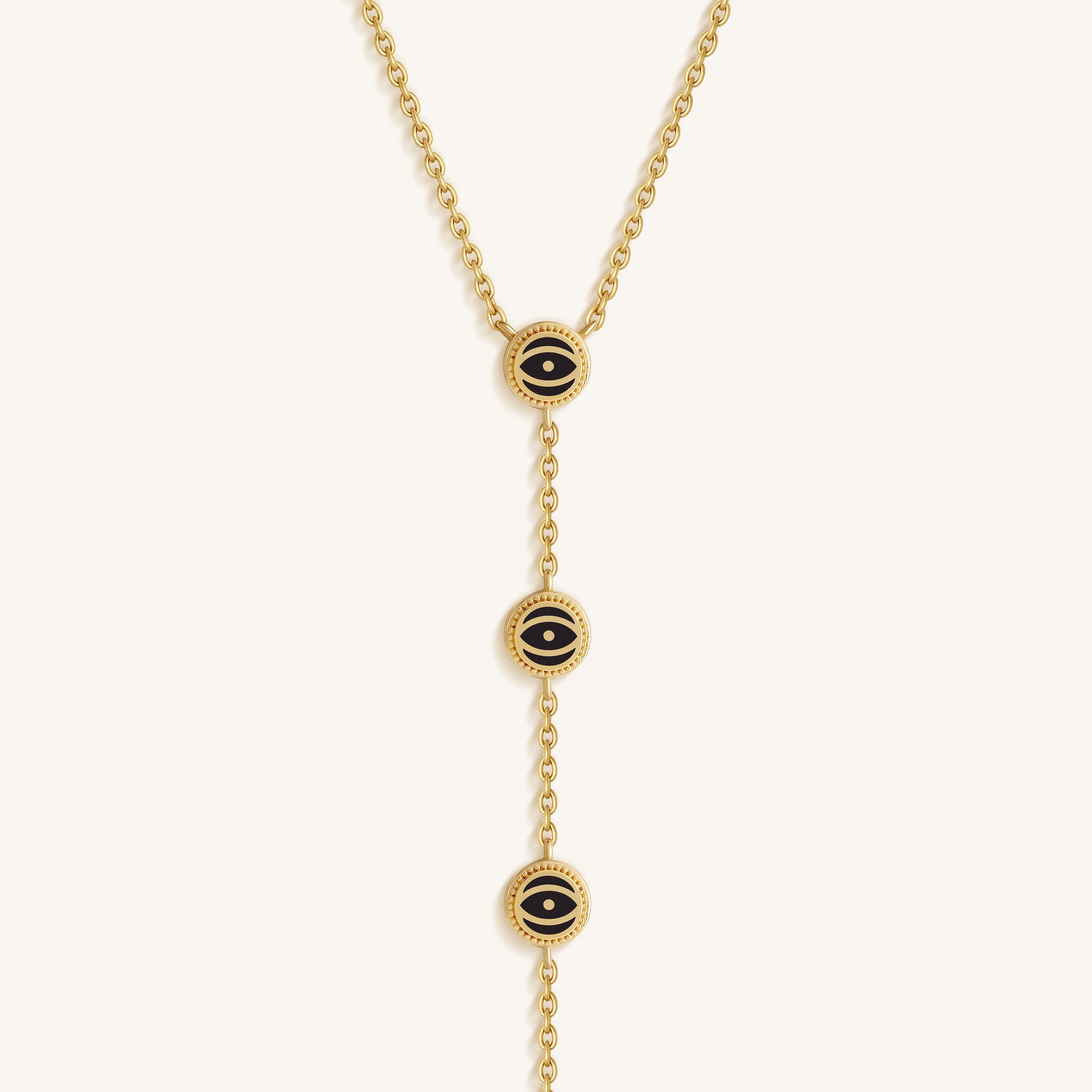 Whispering Gaze Evil Eye Onyx Necklace - Image 3
