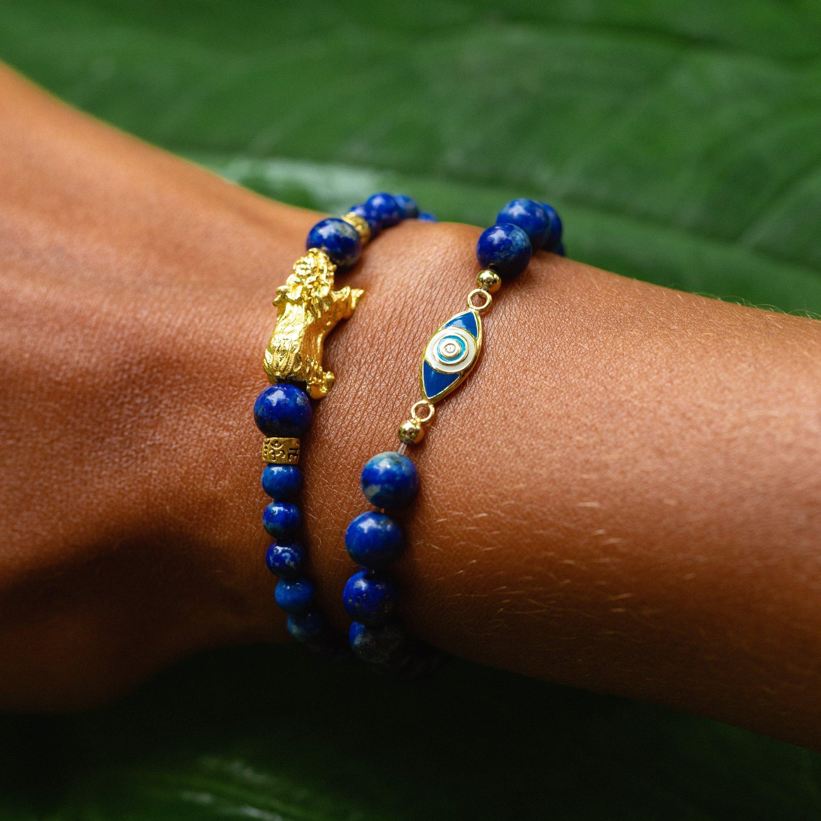 Wise Glance Lapis Evil Eye Charm Bracelet - Image 4